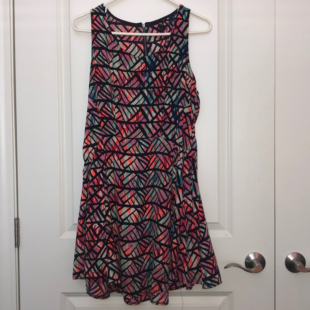 Multi color patterned dress
